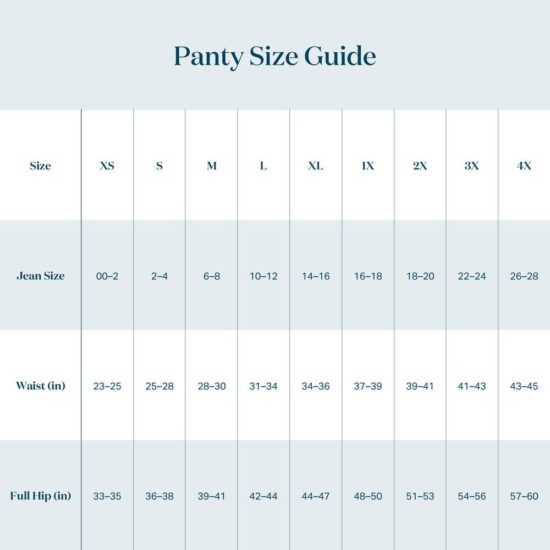 A Complete Guide to Understanding Your Underwear Size [Women]